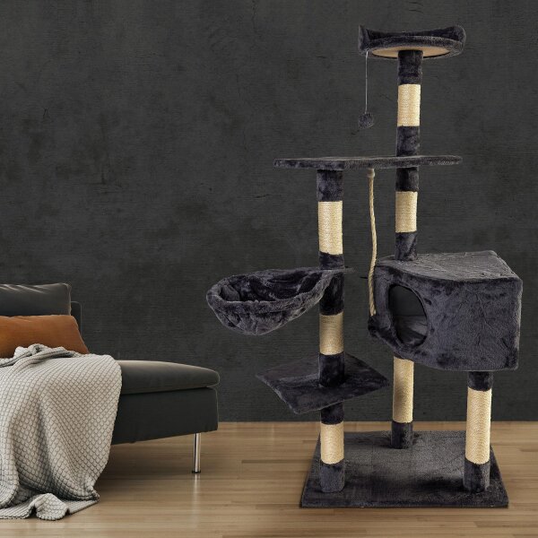 Katzenkratzbaum 141cm Kratzbaum Kletterbaum Spielbaum Sisal -- Piacenza -- von zoo-xxl®