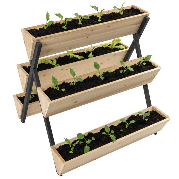 Hochbeet Pflanzkasten Blumenkasten Blumentreppe Kräuterbeet von terra-garten®