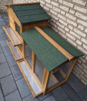 Kaninchenstall Kleintier Terasse Balkon mit 3 Schubladen Klopfer-Plus von Zoo-XXL