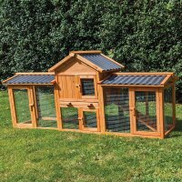 Kaninchenstall Picasso mit PVC Welldach