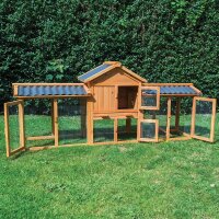Kaninchenstall Picasso mit PVC Welldach
