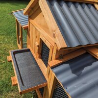 Kaninchenstall Picasso mit PVC Welldach