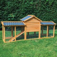 Kaninchenstall Picasso mit PVC Welldach