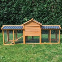 Kaninchenstall Picasso mit PVC Welldach