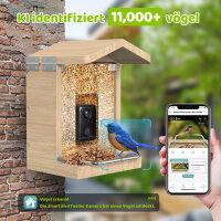 Vogelfutterstation mit Kamera mit Solarpanel Sanilu®