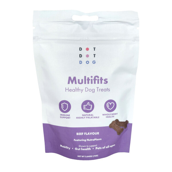 DotDotPet Gesunde Hundeleckerlis 75g – Multifit Hundesnacks mit Kollagen, Plasma & Hanföl