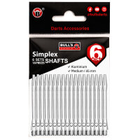 BULLS 6-Pack Simplex Aluminium Shaft - m/silber