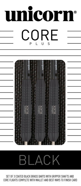 Unicorn Core Plus Black Soft Darts
