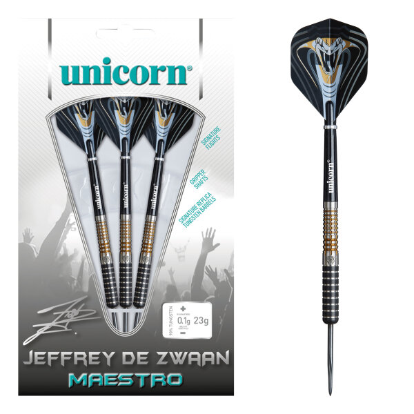 Unicorn Maestro Jeffrey de Zwaan Code 23g Steel Tip 90% Tungsten