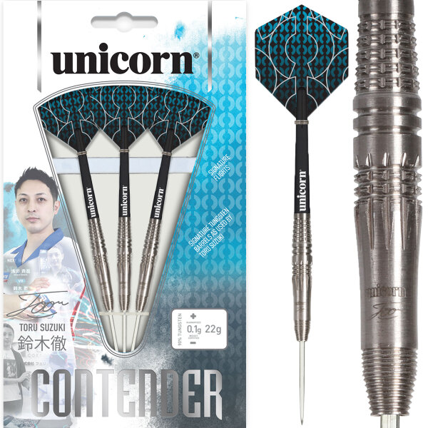 Unicorn Contender Toru Suzuki Phase 2 Steel Darts - 22g