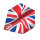 Unicorn Ultra Fly 100 Union Jack Wave Flights - Plus -- 1 Satz