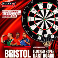 BULLS Bristol Flocked Paper Dart Board -- 1 Stck