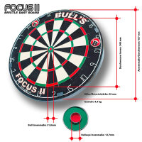 BULLS Focus II Bristle Dart Board -- 1 Stck