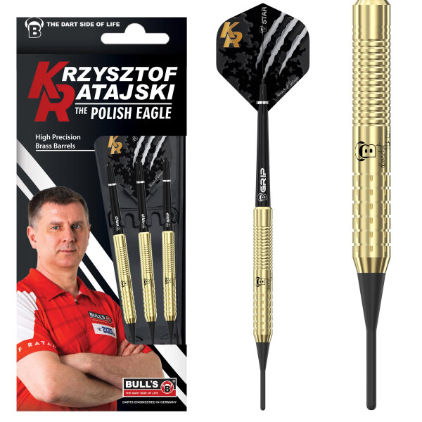 BULLS Krzysztof Ratajski Soft Dart, Brass gold - 18g -- 1 Satz