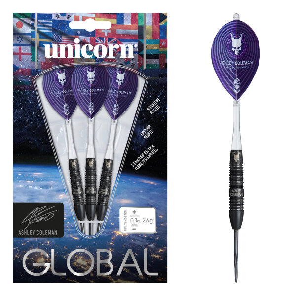 Unicorn Global Ashley Coleman 26g Steel Tip 90% Tungsten - 26g -- 1 Satz