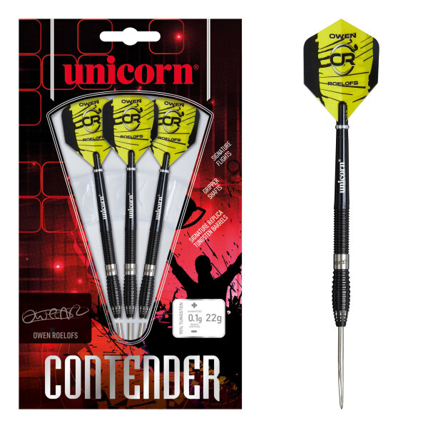 Unicorn Contender Owen Roelofs 22g Steel Tip 90% Tungsten - 22g -- 1 Satz