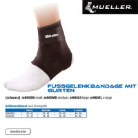 MUELLER Fußgelenkbandage mit Gurten -- 1 Stck