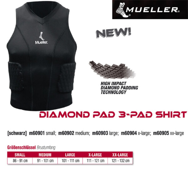 MUELLER Diamond Pad 3-Pad Shirt -- 1 Stck