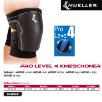 MUELLER Pro Level 4 Knieschoner in schwarz -- 1 Paar