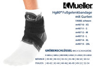 MUELLER Hg80 Fußgelenkbandage mit Gurten -- 1 Stck