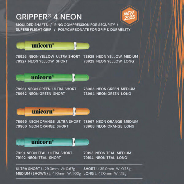 Unicorn Gripper 4 Neon Yellow -- 1 Satz