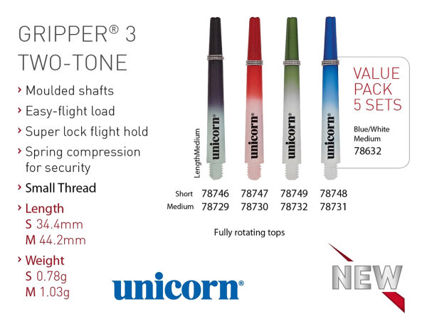 Unicorn Gripper 3 TWO-TONE Shaft - s/grün -- 1 Satz