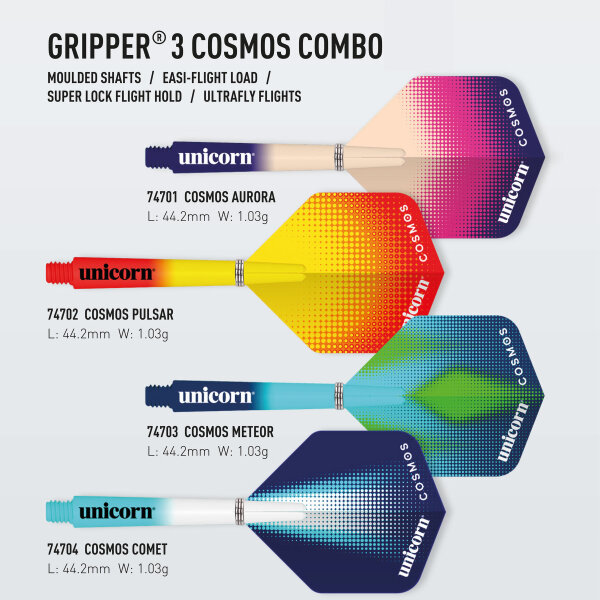 Unicorn Gripper 3 Cosmos Combo Shaft + Flight - m/pulsar -- 1 Satz