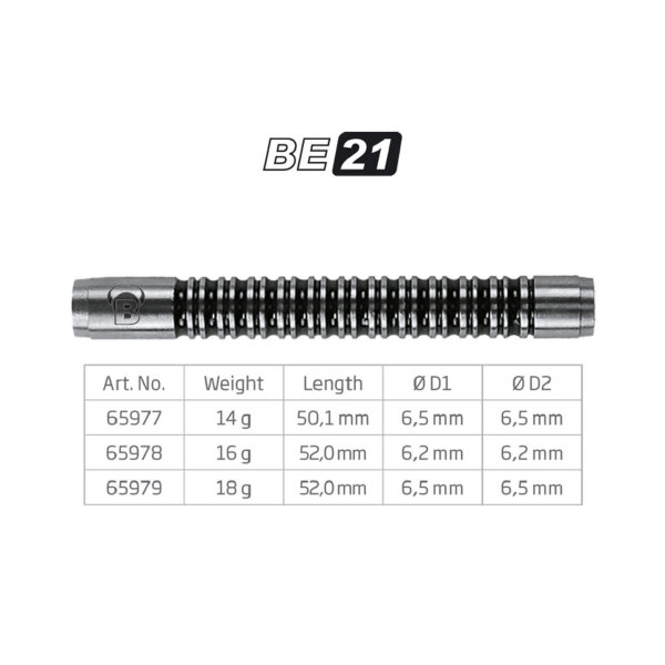 BULLS BE-21 Soft Dart Barrel - 16g -- 1 Satz