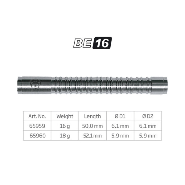 BULLS BE-16 Soft Dart Barrel - 16g -- 1 Satz