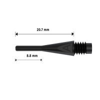 BULLS AXX Soft Tips Short 6mm(2BA) - schwarz -- 1 Stck