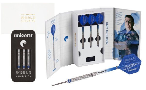 Unicorn Phase 3 World Champion Gary Anderson Steel Dart Presentation Box - 23g -- 1 Satz