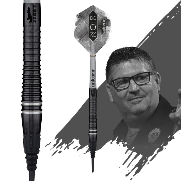 Unicorn Gary Anderson Noir Phase 6 - Deluxe Soft Darts - 18g -- 1 Satz
