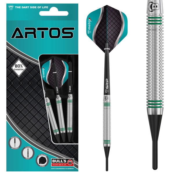 BULLS Artos AR1 Softdart, Mint 80% Tungsten - 18g -- 1 Satz