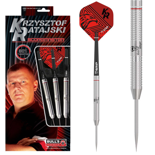 BULLS Krzysztof Ratajski Scoremaster Steel Dart - 24g -- 1 Satz