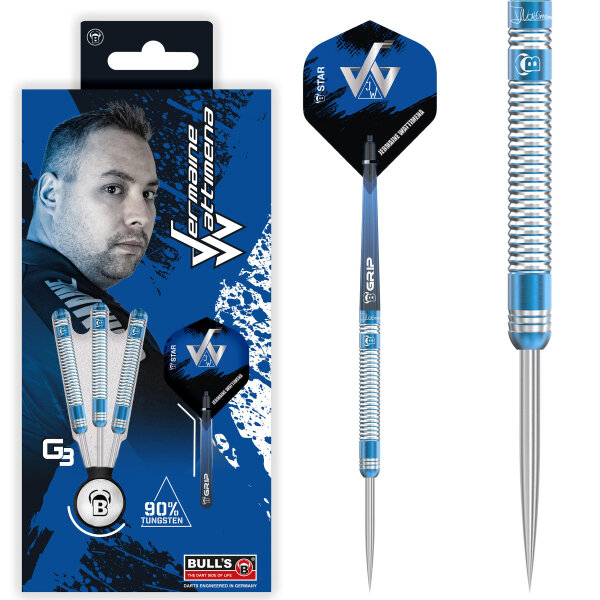 BULLS Jermaine Wattimena G3 Steel Dart, 90 % Tungsten - 22g -- 1 Satz