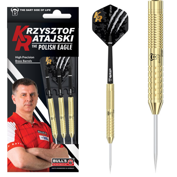 BULLS Krzysztof Ratajski Brass Gold Steel Dart - 24g -- 1 Satz