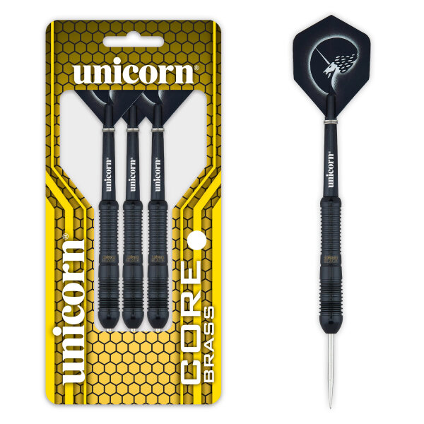 Unicorn Core Black Brass 2 Steel Darts - 20g -- 1 Satz
