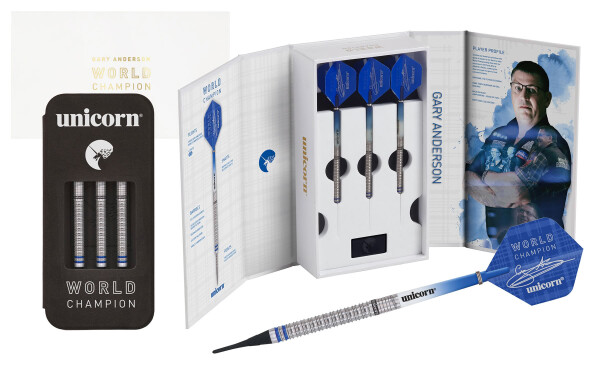 Unicorn Phase 3 World Champion Gary Anderson Soft Darts Presentation Box - 20g -- 1 Satz