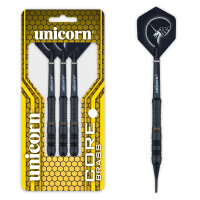 Unicorn Core Black Brass 2 Soft Darts -- 1 Satz