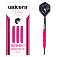 Unicorn Core Plus Rubberised Pink Brass Soft Darts - 17g -- 1 Satz