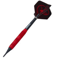 Unicorn Core Plus Rubberised Red Brass Soft Darts - 16g -- 1 Satz