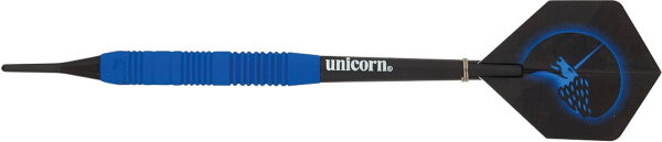 Unicorn Core Plus Rubberised Blue Brass Soft Darts -- 1 Satz