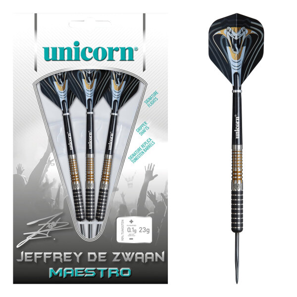 Unicorn Maestro Jeffrey de Zwaan Code 23g Steel Tip 90% Tungsten -- 1 Satz