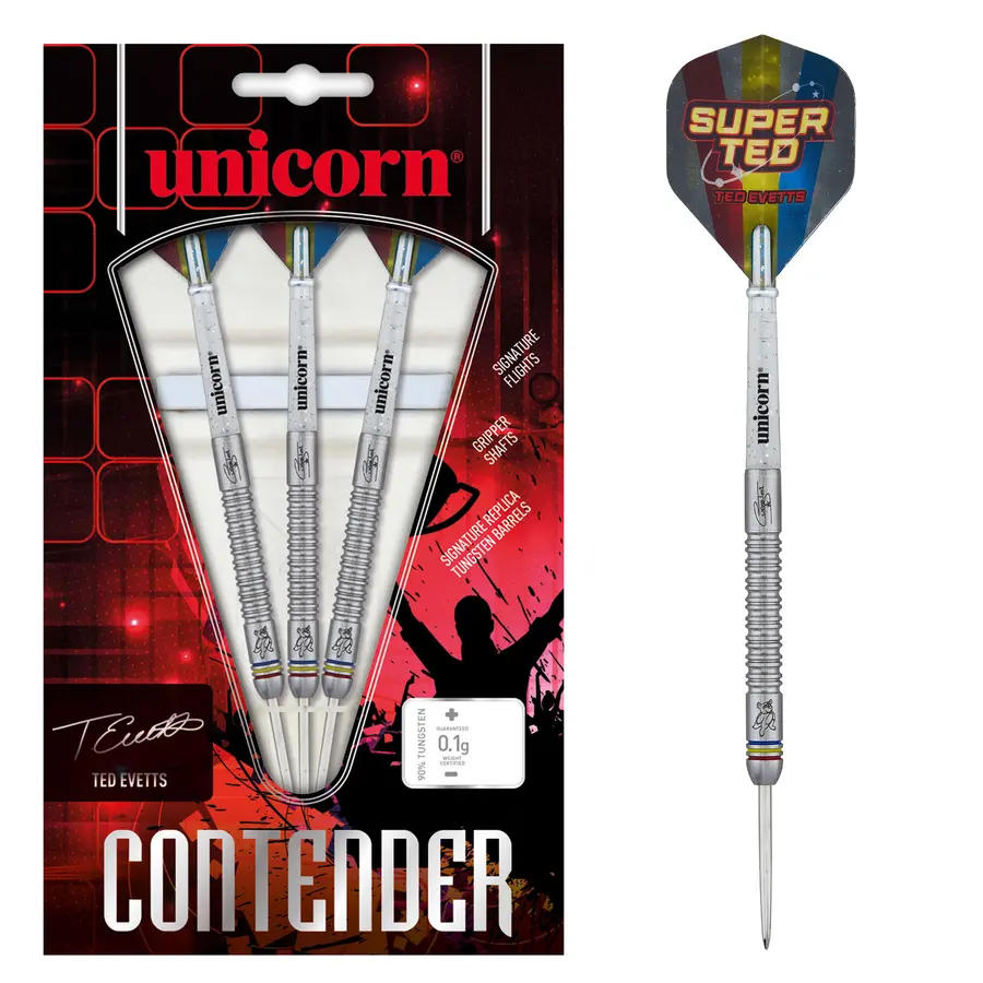 Unicorn Contender Ted Evetts Phase 2 Steel Darts - 23g -- 1 Satz