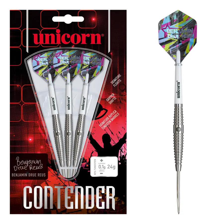 Unicorn Contender Benjamin Drue Reus 25g Steel Tip 80% Tungsten - 24g -- 1 Satz