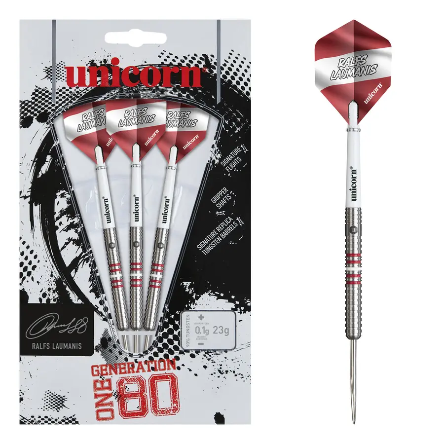 Unicorn Gen 180 Ralfs Laumanis 23g Steel Tip 90% Tungsten - 23g -- 1 Satz