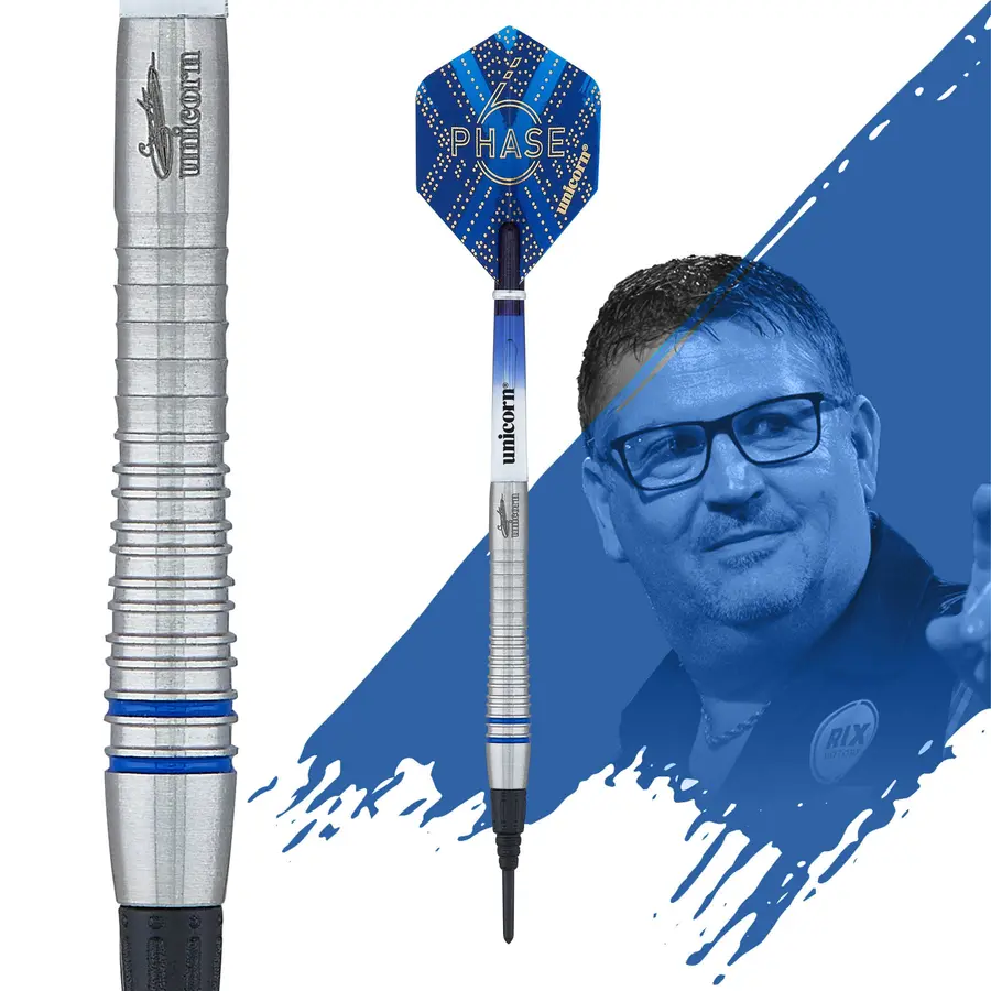 Unicorn Phase 6 World Champion Gary Anderson Soft Dart Presentation Box - 18g -- 1 Satz