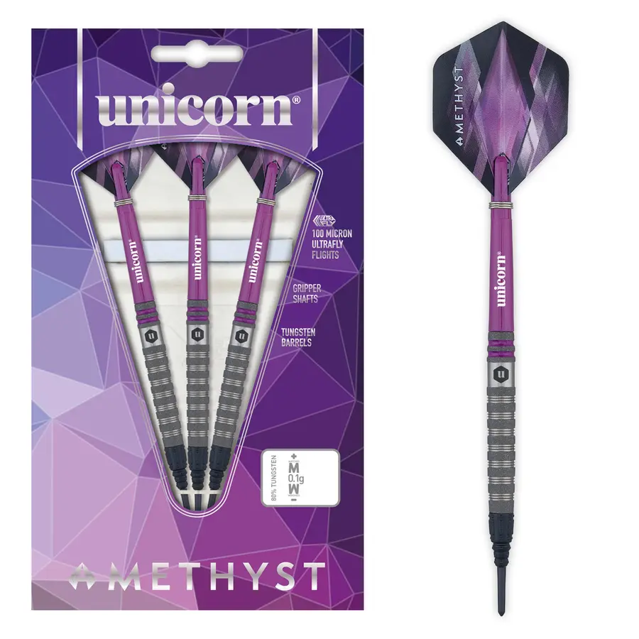Unicorn Amethyst 4 Soft Darts - 19g -- 1 Satz