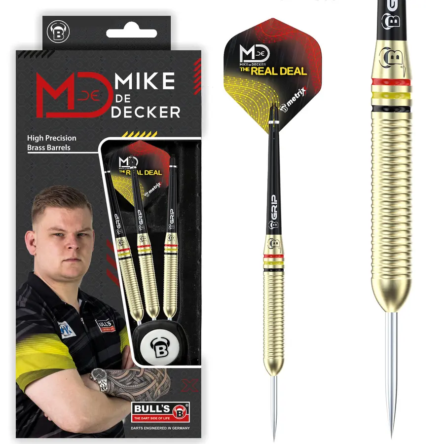 BULL'S Mike de Decker Player Brass Steel Dart - 20g -- 1 Satz