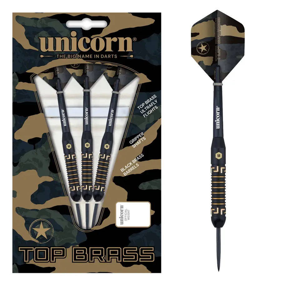 Unicorn Top Brass 1 Steel Darts - 20g -- 1 Satz
